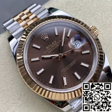 Rolex Datejust 41 Chocolate Dial Rolesor ref. 126333 - Imagen 6