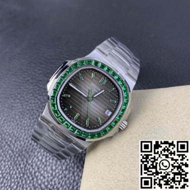 Patek Philippe Nautilus Emerald Bezel 40mm – Ref. 5711 Custom - Imagen 4